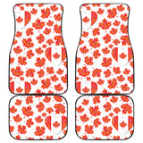 Canada Pattern Print Design 02 Front and Back Car Mats