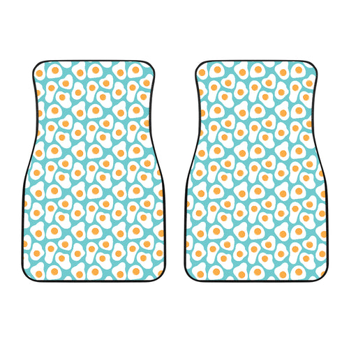 Fried Eggs Pattern Print Design 04 Front Car Mats