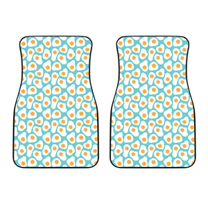 Fried Eggs Pattern Print Design 04 Front Car Mats