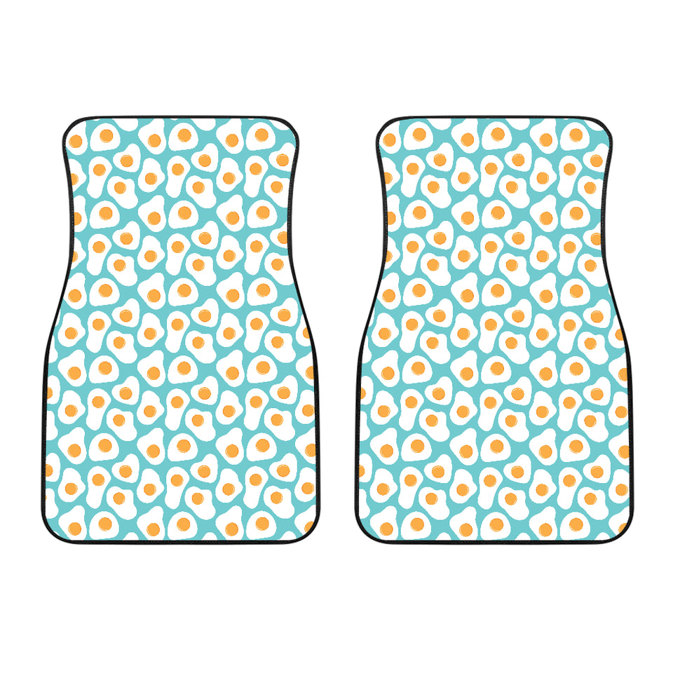 Fried Eggs Pattern Print Design 04 Front Car Mats