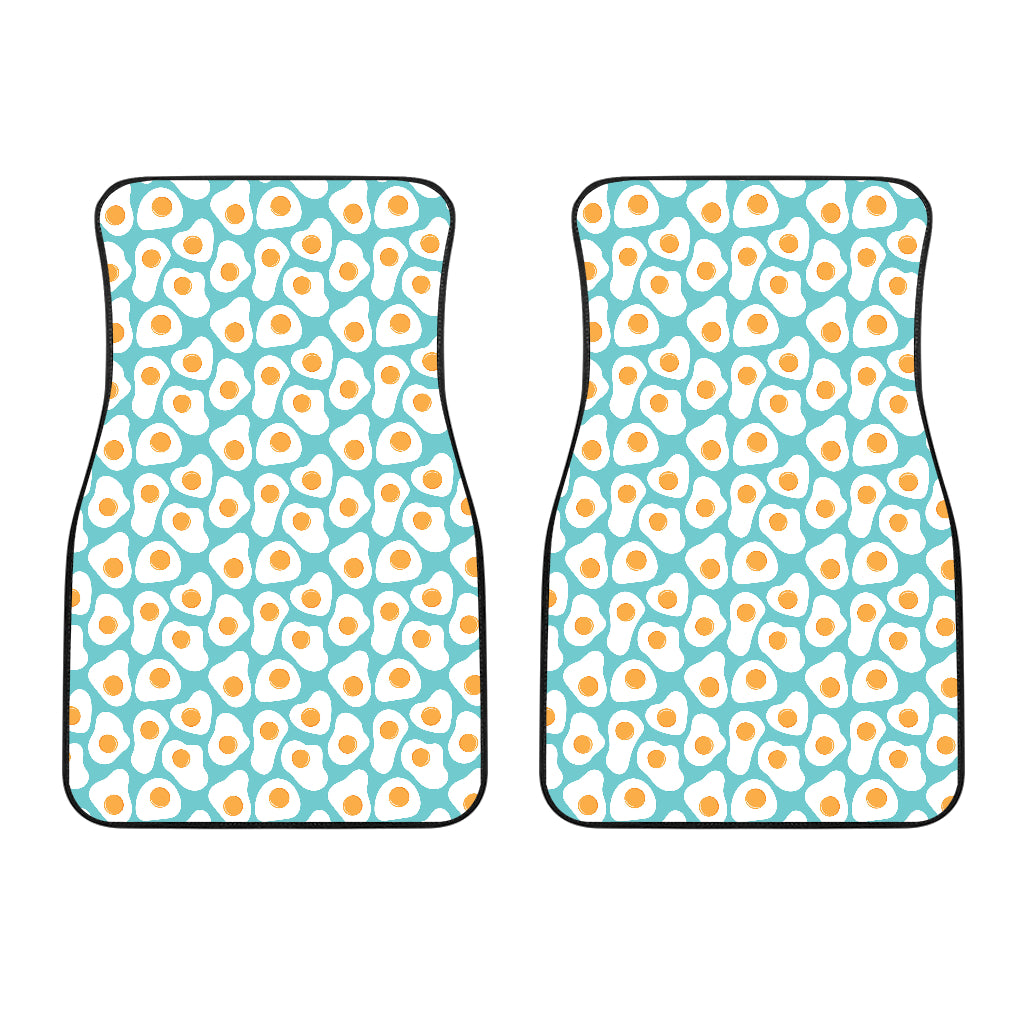 Fried Eggs Pattern Print Design 04 Front Car Mats