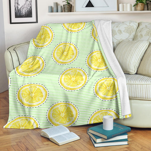 Slice Of Lemon Pattern Premium Blanket