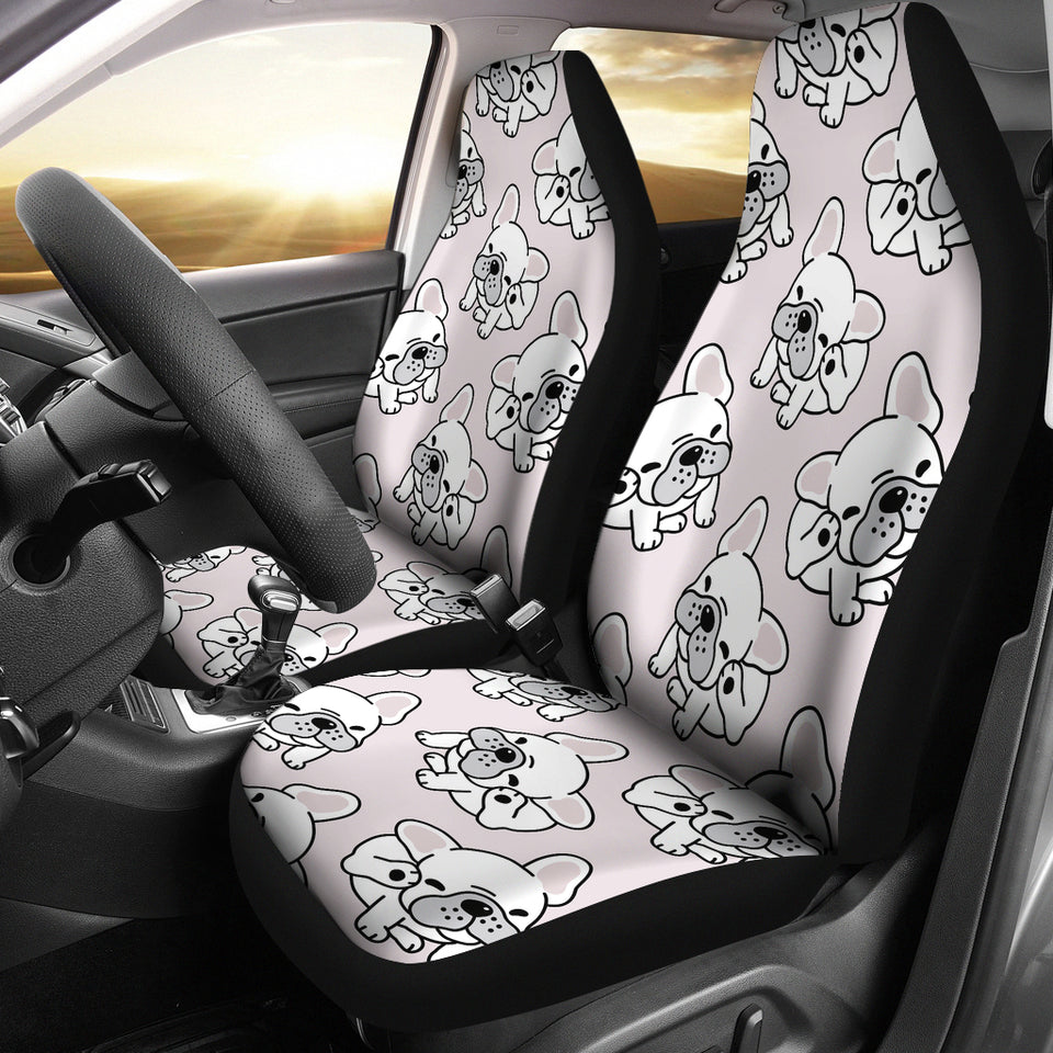Cute French Bulldog Pattern Universal Fit Car Seat Covers