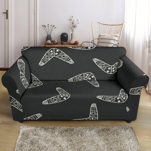 Hand Drawn Boomerang Australian Aboriginal Ornament Loveseat Couch Slipcover