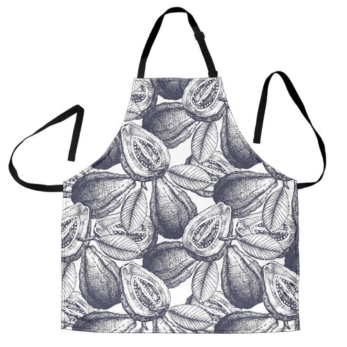 Guava Tropical Hand Drawn Pattern Adjustable Apron