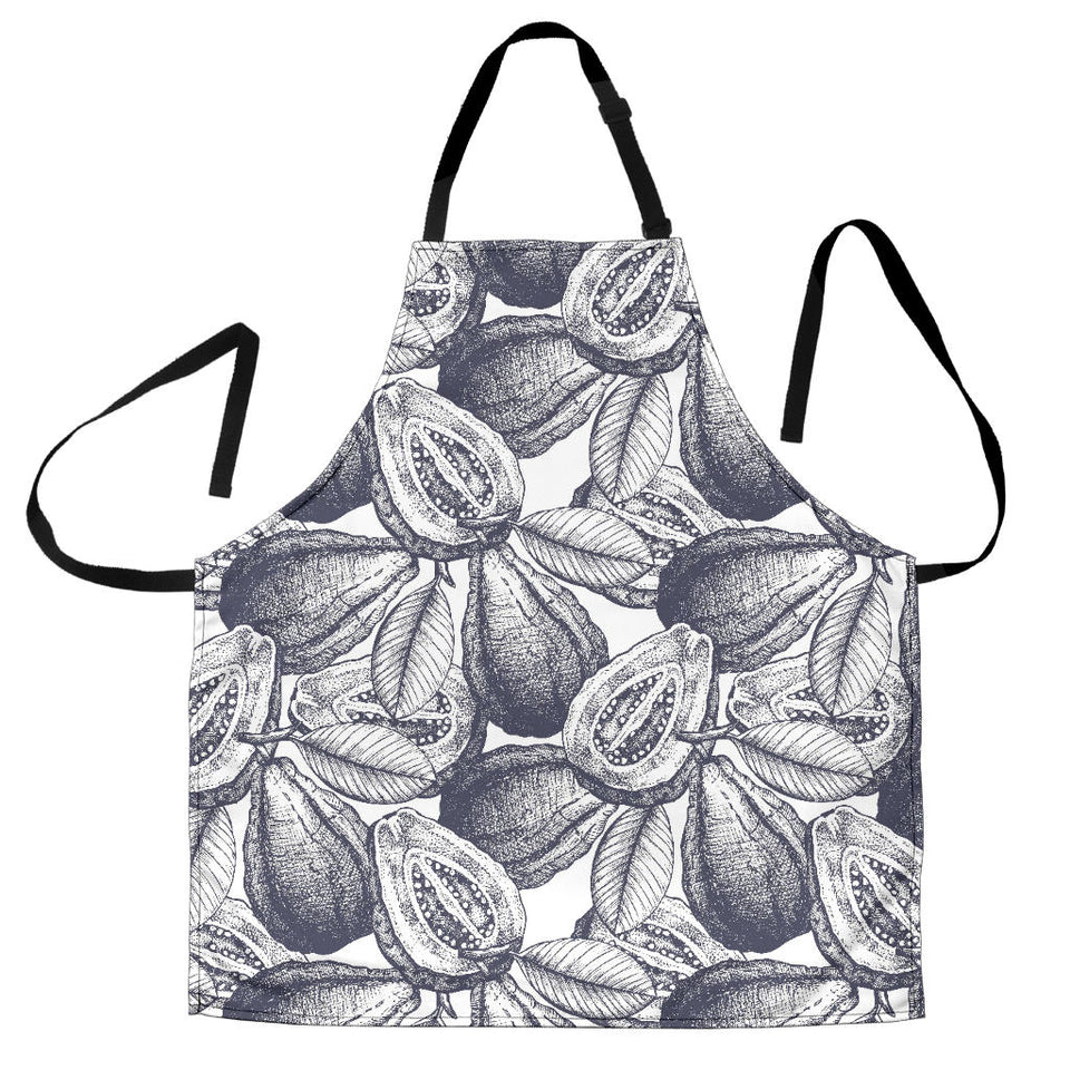 Guava Tropical Hand Drawn Pattern Adjustable Apron
