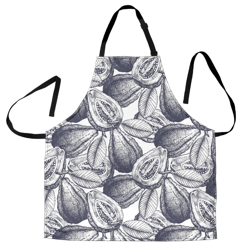 Guava Tropical Hand Drawn Pattern Adjustable Apron
