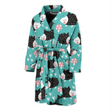 Hedgehog Pattern Print Design 03 Men's Bathrobe