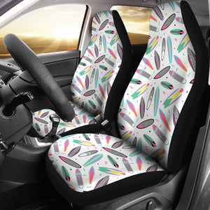 Surfboard Pattern Print Design 04 Universal Fit Car Seat Covers