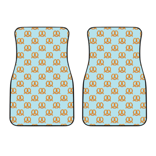 Pretzels Pattern Print Design 03 Front Car Mats