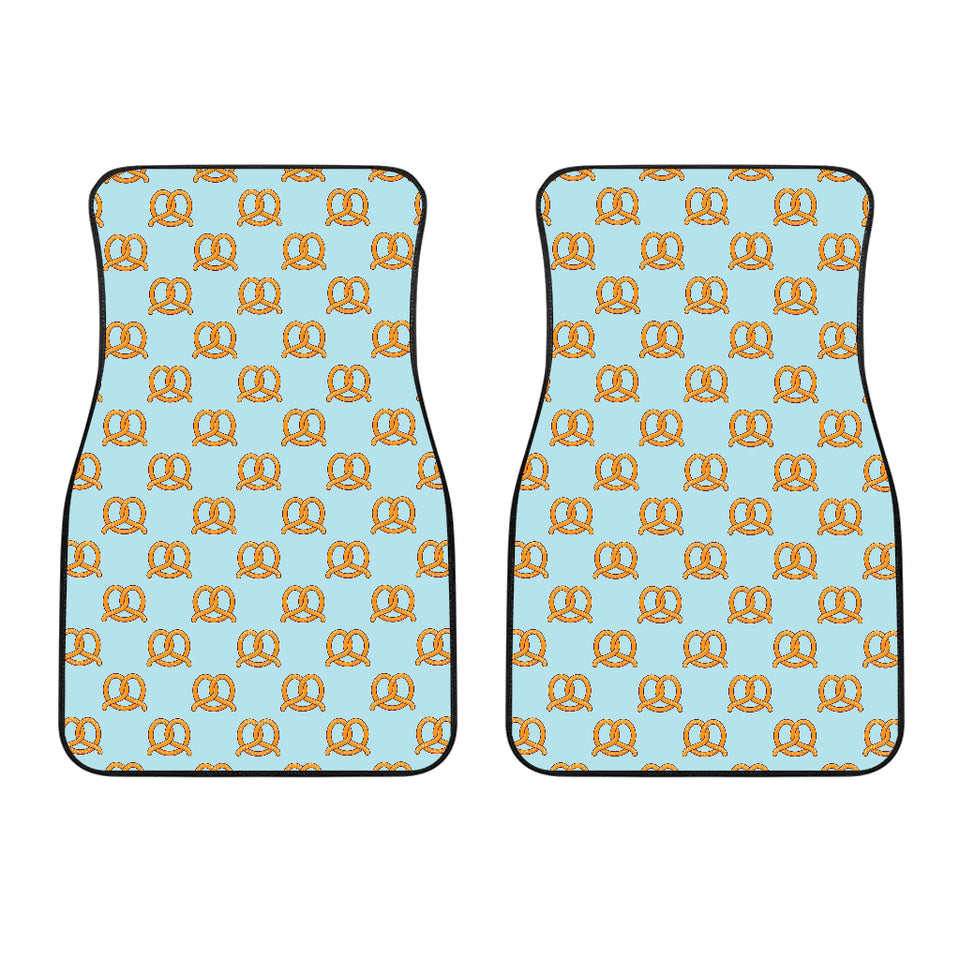 Pretzels Pattern Print Design 03 Front Car Mats