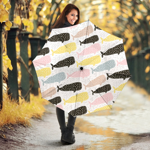 Whale Dot Pattern Umbrella