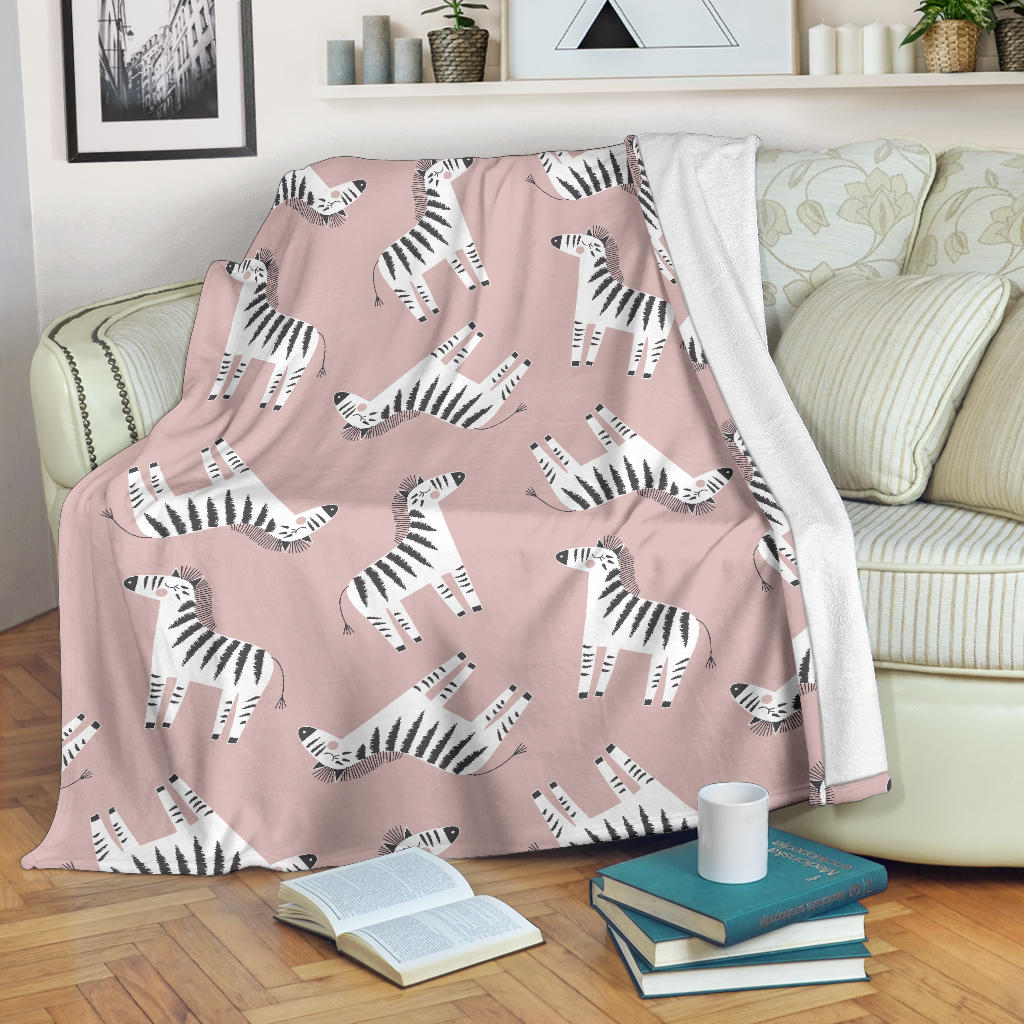 Cute Zebra Pattern Premium Blanket