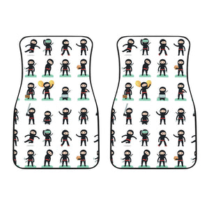 Cute Ninja Katana Sword Pattern Front Car Mats