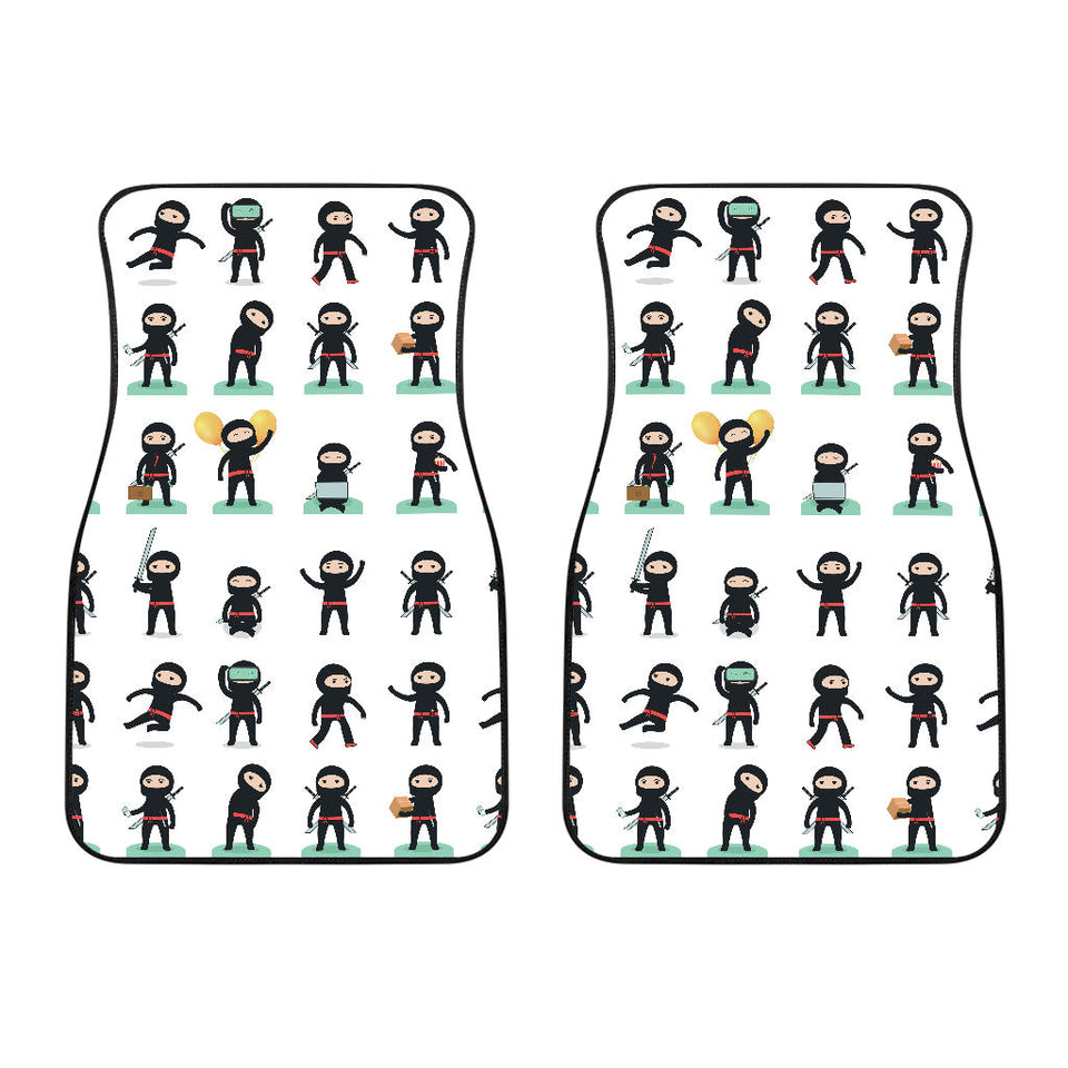 Cute Ninja Katana Sword Pattern Front Car Mats
