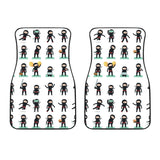 Cute Ninja Katana Sword Pattern Front Car Mats