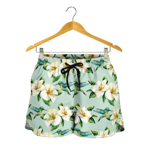 Hummingbird Pattern Print Design 01 Women Shorts