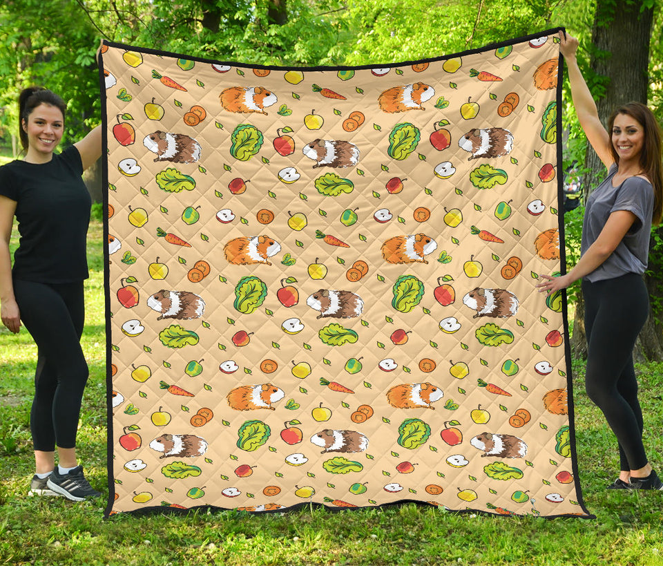 Guinea Pig Pattern Print Design 05 Premium Quilt