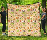 Guinea Pig Pattern Print Design 05 Premium Quilt