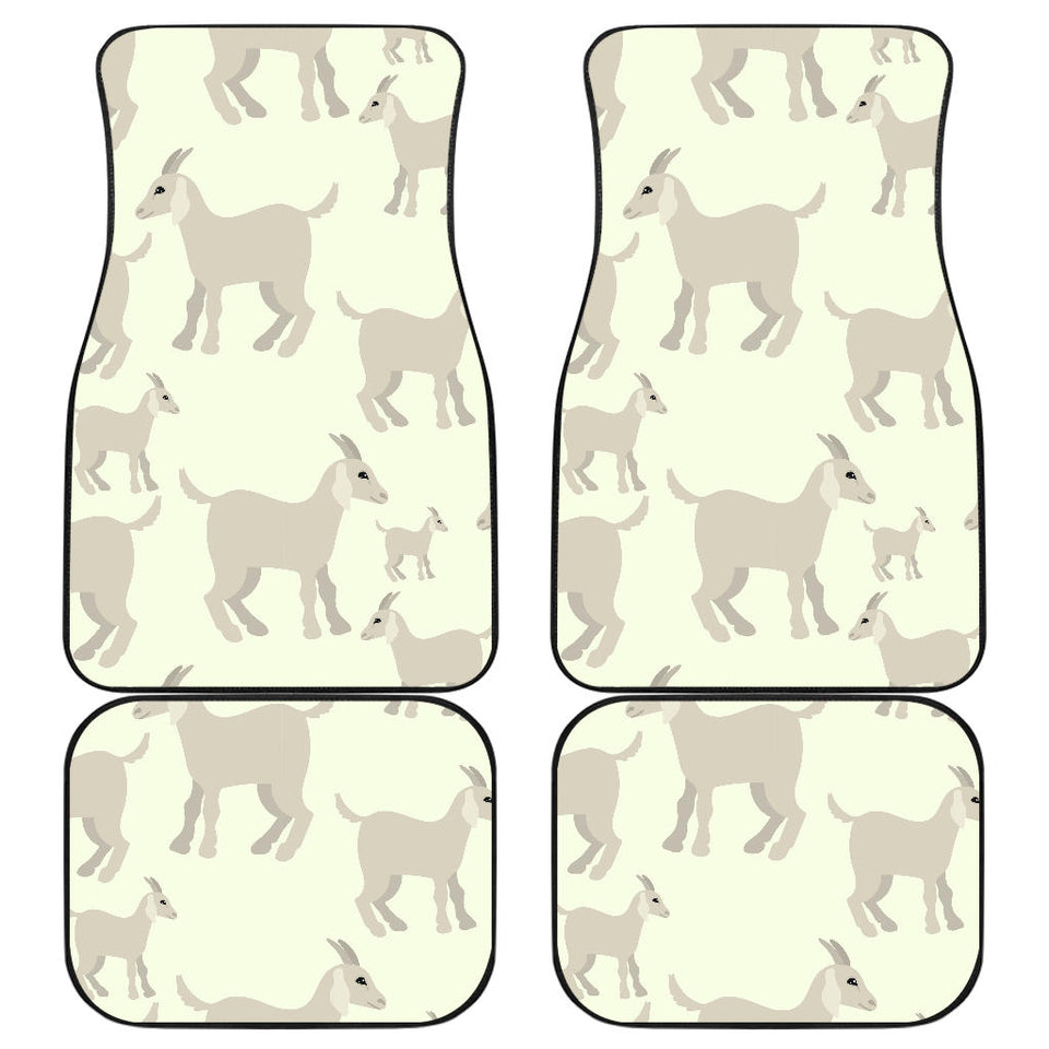 Little Young Goat Pattern Front And Back Car Mats