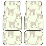 Little Young Goat Pattern Front And Back Car Mats