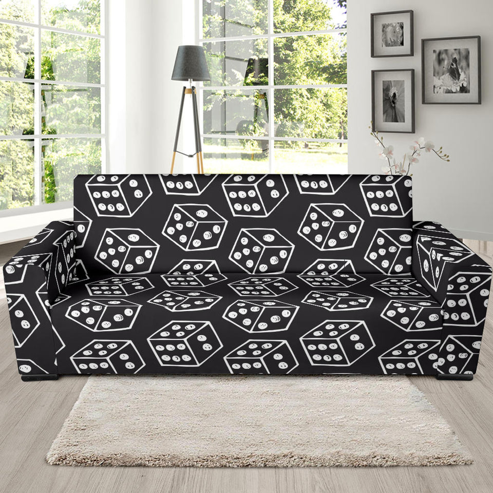 Dice Pattern Print Design 01 Sofa Slipcover