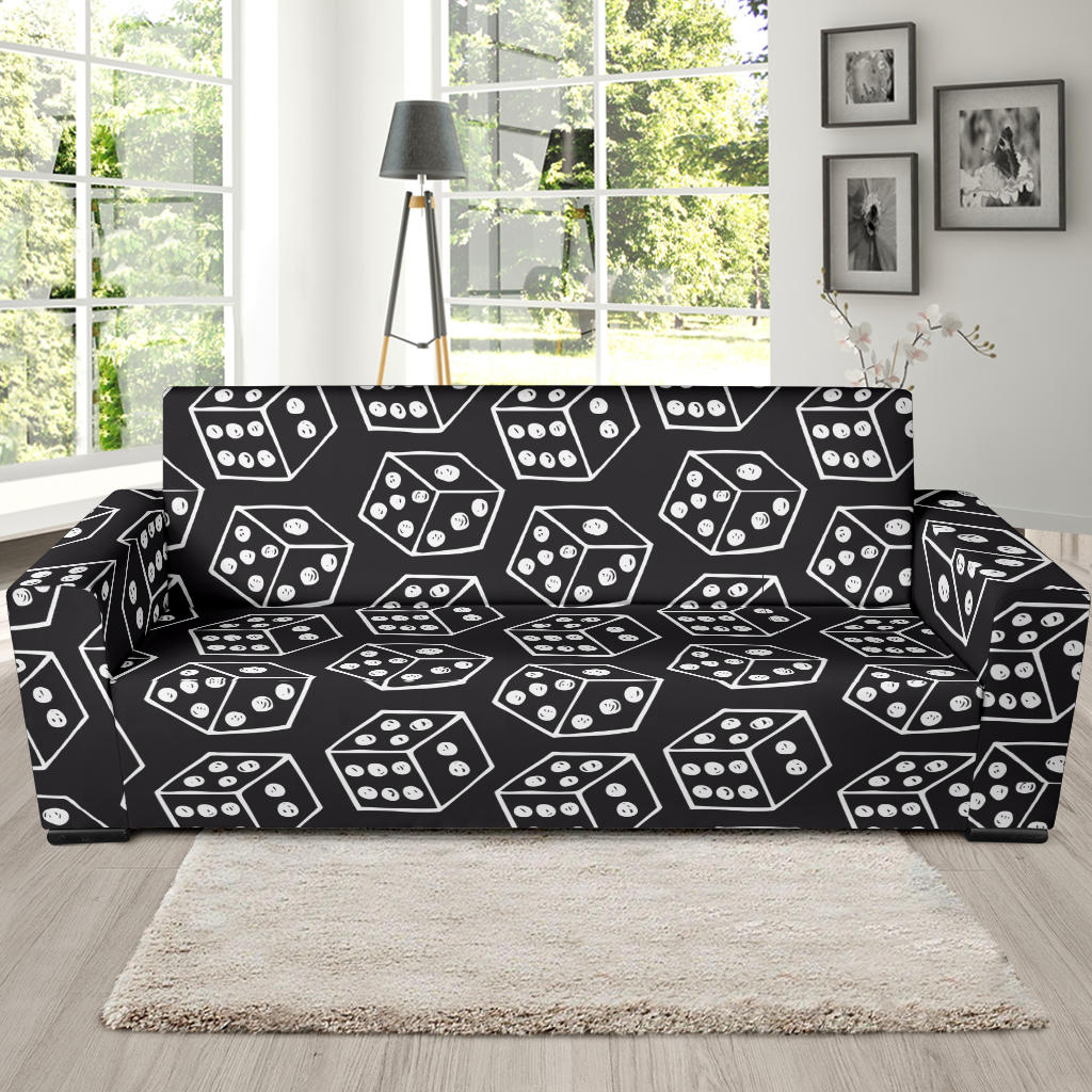Dice Pattern Print Design 01 Sofa Slipcover