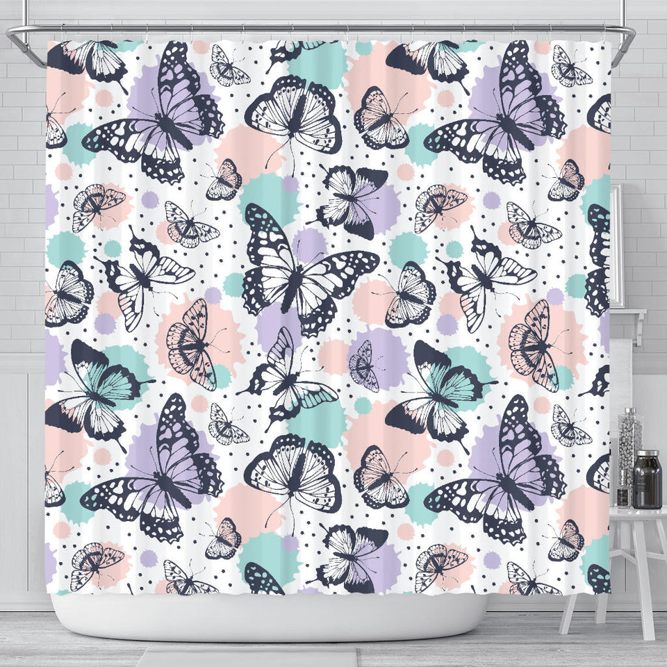 Butterfly Pattern Shower Curtain Fulfilled In US