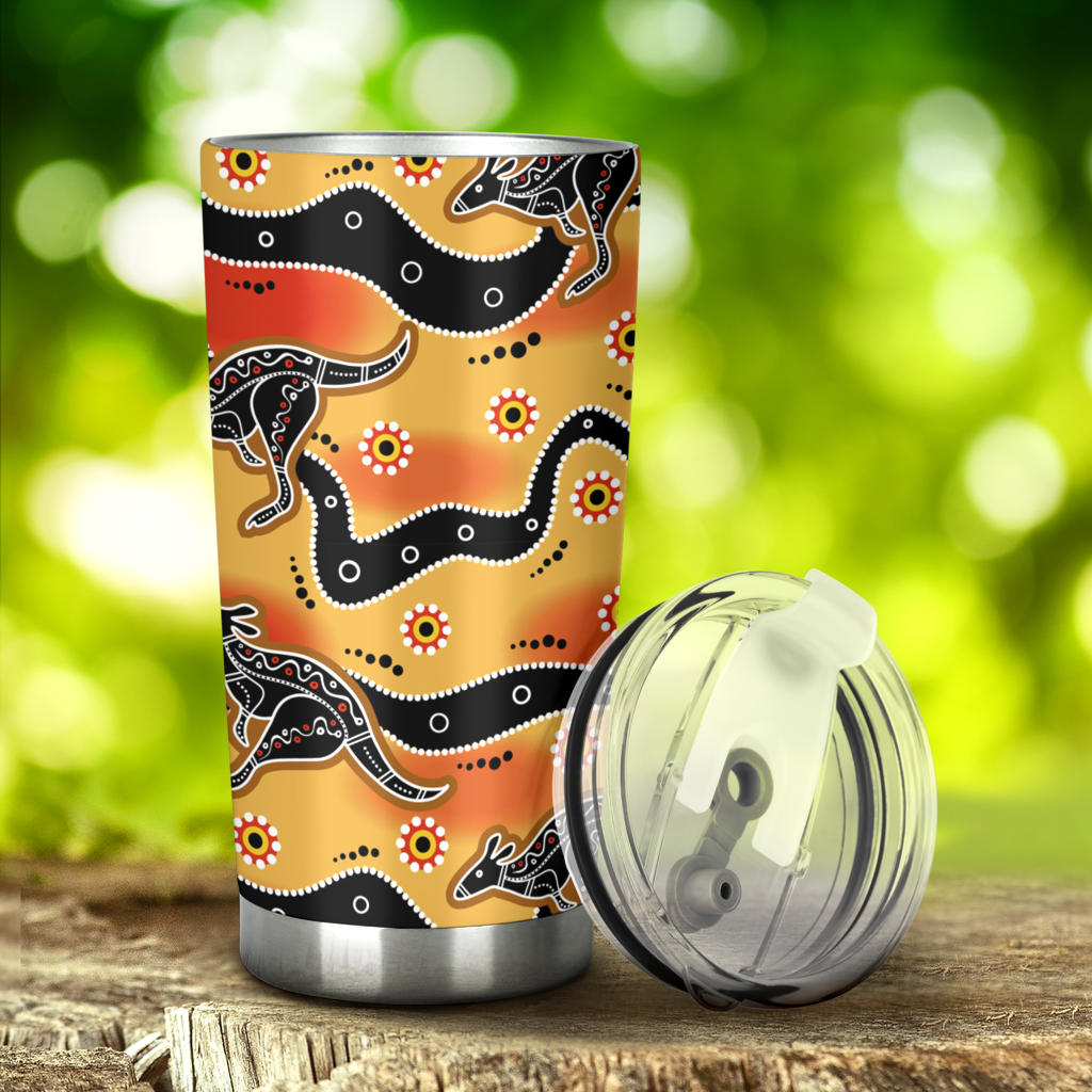 Kangaroo Australian Aboriginal Art Pattern Tumbler