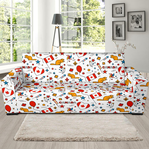 Canada Pattern Print Design 03 Sofa Slipcover