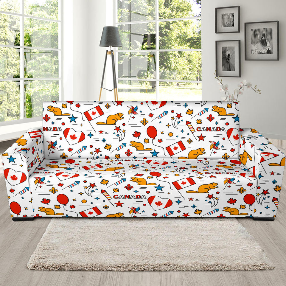 Canada Pattern Print Design 03 Sofa Slipcover
