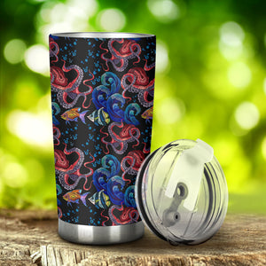 Octopus Sea Wave Tropical Fishe Pattern Tumbler