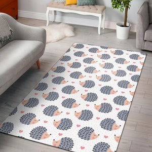 Hedgehog Pattern Print Design 04 Area Rug
