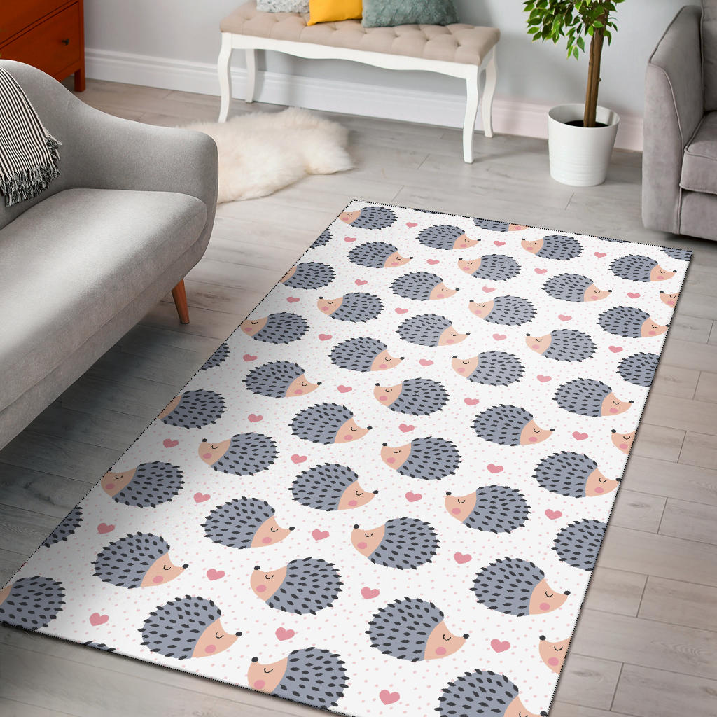 Hedgehog Pattern Print Design 04 Area Rug
