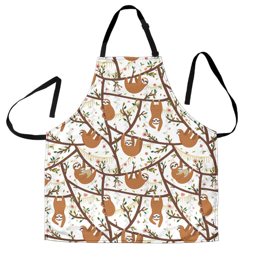 Sloths Hanging On The Tree Pattern Adjustable Apron