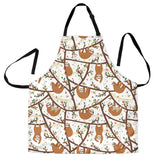 Sloths Hanging On The Tree Pattern Adjustable Apron