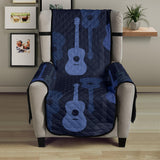 Blue Theme guitar pattern Chair Cover Protector