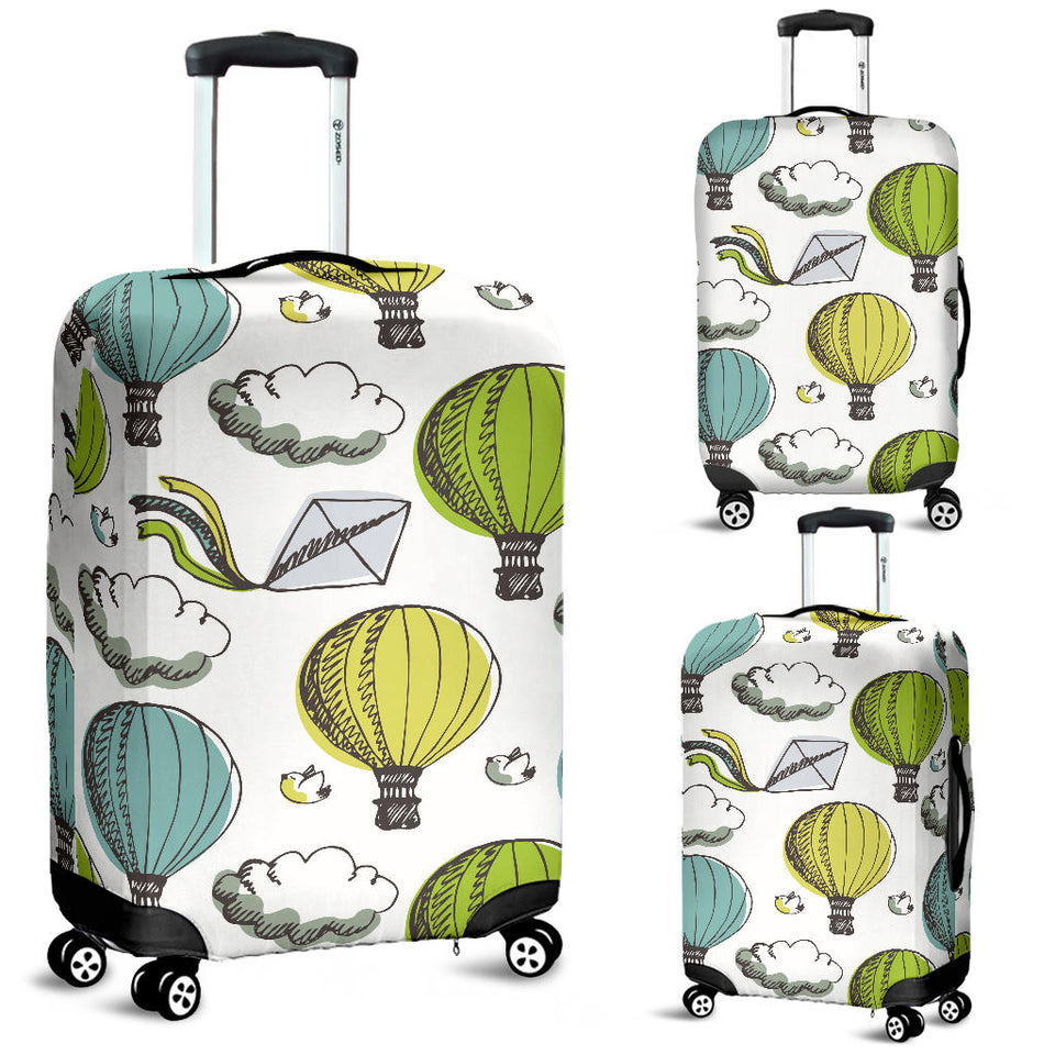 Hot Air Balloon Bird Cloud Pattern Luggage Covers