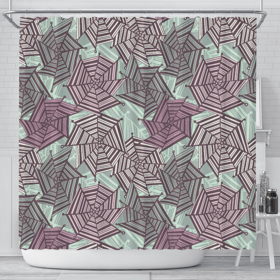 Spider Web Cobweb Design Color Pattern Shower Curtain Fulfilled In US