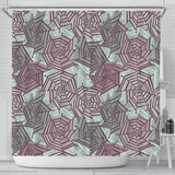 Spider Web Cobweb Design Color Pattern Shower Curtain Fulfilled In US