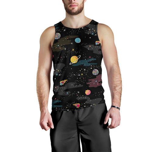 space pattern Men Tank Top
