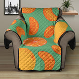 orange fruit pattern green background Recliner Cover Protector