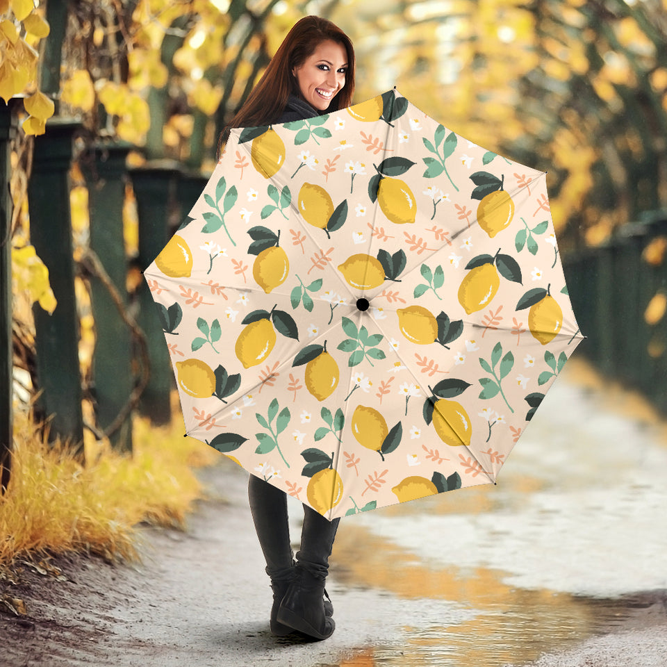 Lemon Flower Leave Pattern Umbrella