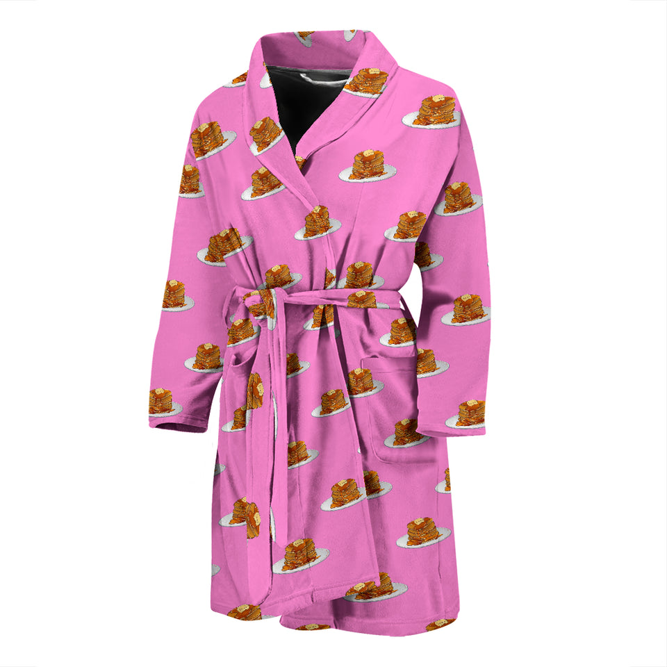 Pancake Pattern Print Design 04 Men's Bathrobe
