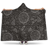 Pizza Pattern  Hooded Blanket