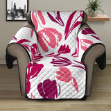 pink sketch tulip pattern Recliner Cover Protector