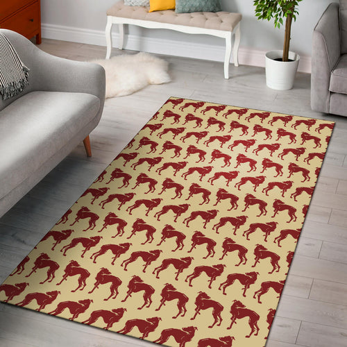 Greyhound Pattern Print Design 04 Area Rug