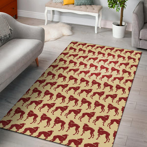 Greyhound Pattern Print Design 04 Area Rug