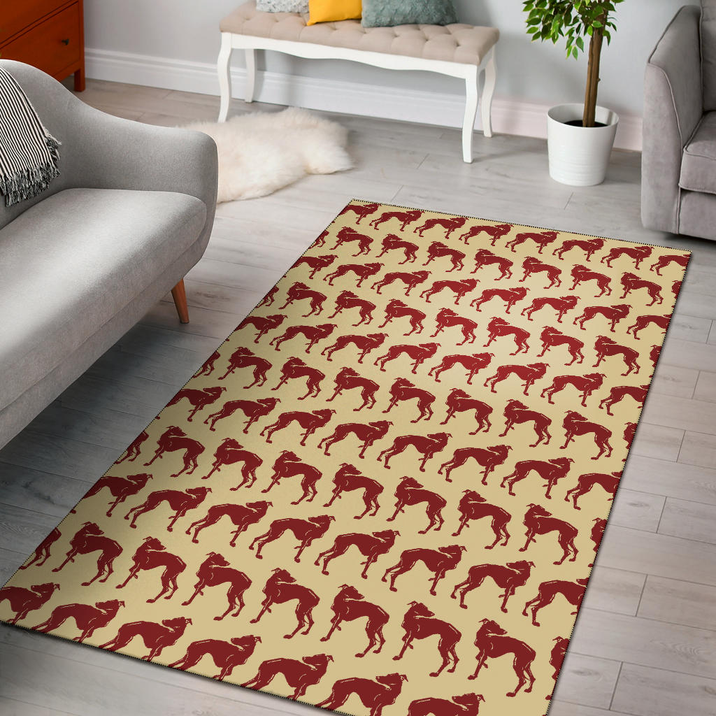 Greyhound Pattern Print Design 04 Area Rug