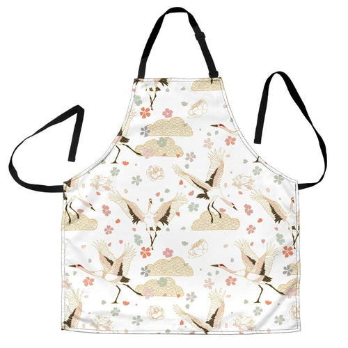 Beautiful Japanese Cranes Pattern Adjustable Apron
